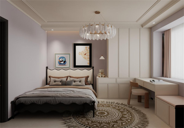 西陵花園124㎡|雕花石膏線+吊燈的法式風(fēng)格，讓每一幀都像電影里的場景